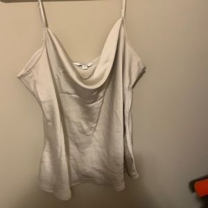 Cowl neck silk top